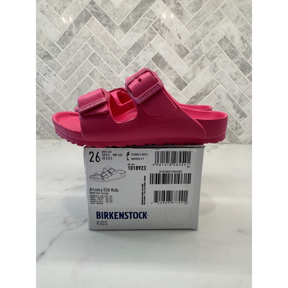 Birkenstock Arizona EVA Sandals Kids Youth Size 8 26 Beetroot Purple Slides